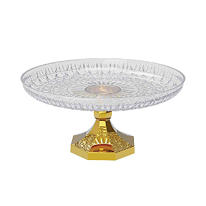 Boleira Lapidada Cor Dourado Metalizado 23,5CM