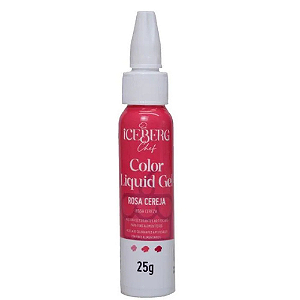 Corante Liquid Gel Iceberg Rosa Cereja - Embalagem com 25G