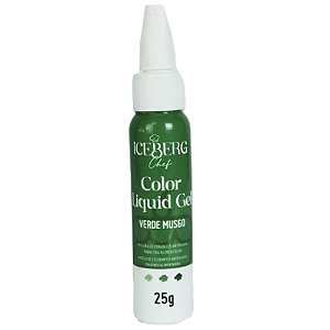 Corante Liquid Gel Iceberg Verde Musgo - Embalagem com 25G