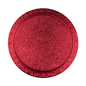 Cake Board Metalizado Regina Vermelho 28CM
