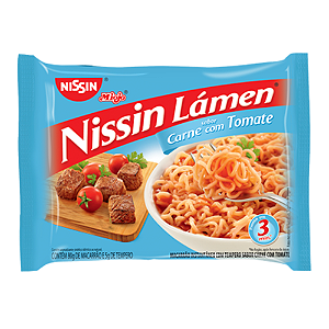 Macarrão Instantâneo Nissin Sabor Carne com Tomate - Embalagem com 85G
