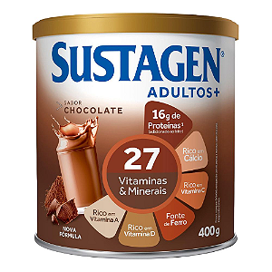 Complemento Alimentar Sustagen Adultos+ Sabor Chocolate - Embalagem com 400G