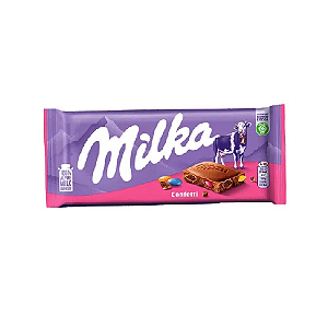 Chocolate Milka Recheado Confetti - Embalagem com 90G