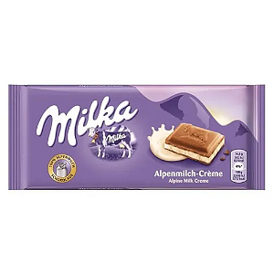 Chocolate Milka Recheado Creme de Leite - Embalagem com 100G