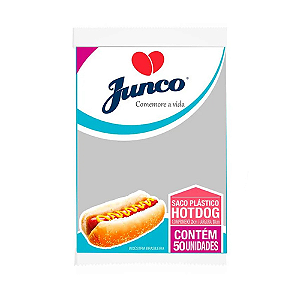 Saco Plástico Junco Para Hot Dog - Embalagem com 50UN