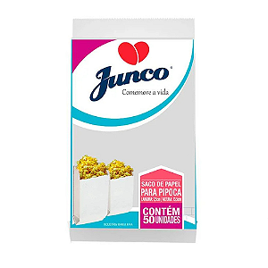 Saco Papel Junco Para Pipoca - Embalagem com 50UN