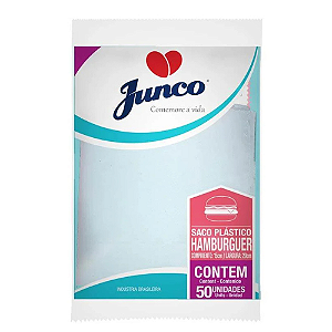 Saco Plástico Junco Para Hambúrguer - Embalagem com 50UN