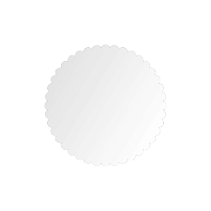 Cake Board Redondo Flor Branco Sublimis Laser MDF 21CM