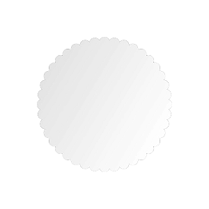 Cake Board Redondo Flor Branco Sublimis Laser MDF 24CM