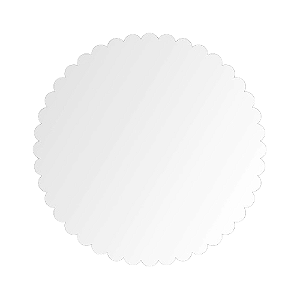 Cake Board Redondo Flor Branco Sublimis Laser MDF 28CM