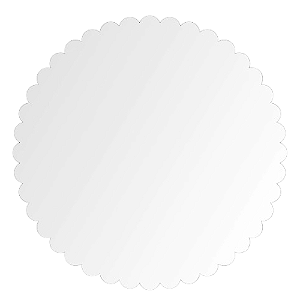 Cake Board Redondo Flor Branco Sublimis Laser MDF 35CM