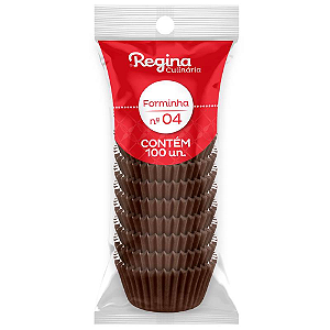 Forminha Papel Regina Nº 04 Marrom - Embalagem com 100 UN
