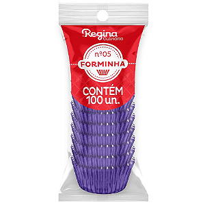 Forminha Laminada Regina Nº 05 Roxo - Embalagem com 50 UN