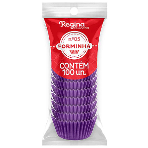 Forminha Papel Regina Nº 05 Roxa - Embalagem com 100 UN