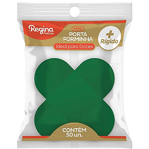 Forminha 4 Pétalas Regina Verde Escuro - Embalagem com 50 UN