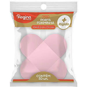 Forminha 4 Pétalas Regina Rosa Claro - Embalagem com 50 UN