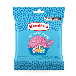 Confeito Miçanga N°0 Rosa Baby - Embalagem com 120G