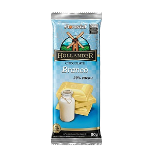 Chocolate Branco Florestal Hollander 29% Cacau - Embalagem com 80G