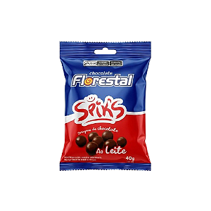 Chocolate Florestal Spiks Drágeas ao Leite - Embalagem com 40G