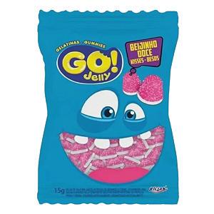 Gelatina Go Jelly Beijinho Doce - Embalagem com 15G