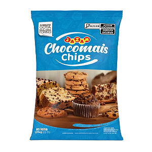 Cobertura Chips Forneável Chocomais Sabor Chocolate Ao Leite - Embalagem com 1,01KG