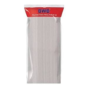 Palitos Para Pirulitos BWB Cristal N°28 - Embalagem com 50 UN