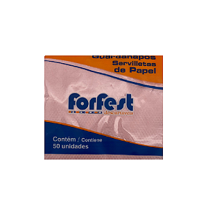 Guardanapo de Papel Forfest Rosa Candy 20X20CM - Embalagem com 50UN