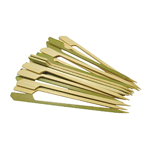Palitos de Bambu Silver Para Petiscos - Embalagem com 20 UN