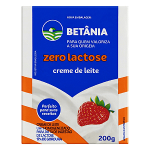 Creme de Leite Betânia Zero Lactose - Embalagem com 200G