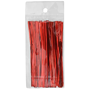 Fecho Prático Cor Vermelho - Embalagem com 100 UN