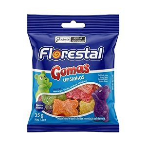 Goma Florestal Ursinhos Sortidos - Embalagem com 35G