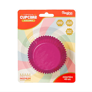 Forminha Cupcake Regina Impermeável Fucsia - Embalagem com 45 UN