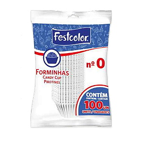 Forminha de Papel Festcolor N°00 - Embalagem com 100 UN