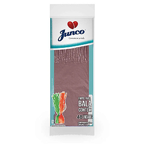 Papel Seda Junco Marrom Para Bala - Embalagem com 48 UN