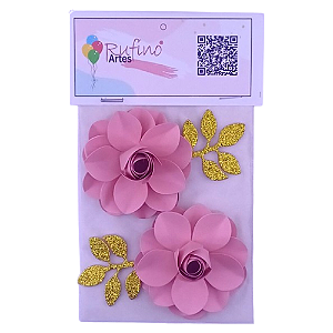 Flor de Papel Lotus Rose - Embalagem com 2UN