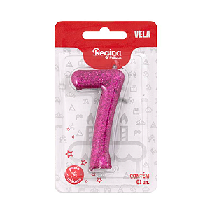 Vela Cintilante Regina Preta N°7 - Embalagem com 1 UN