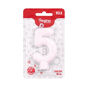 Vela Cintilante Regina Branca N°5 - Embalagem com 1 UN