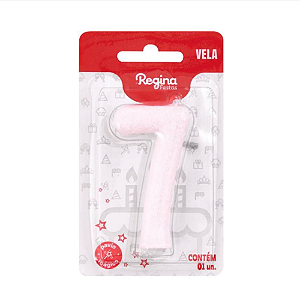 Vela Cintilante Regina Branca N°7 - Embalagem com 1 UN