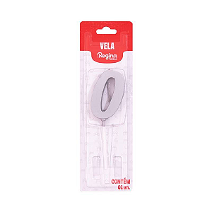 Vela Regina Pick Nº 0 Cor Prata Metalizado - Embalagem com 1 UN