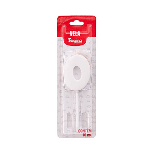 Vela Regina Pick Nº 0 Colors Branca - Embalagem com 1 UN