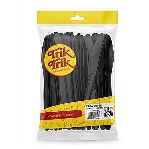 Faca Super Trik Trik Cor Preto - Embalagem com 50 UN