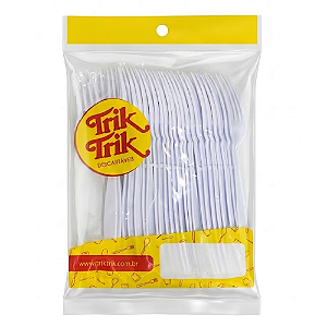 Garfo Super Trik Trik Cor Branco - Embalagem com 50UN