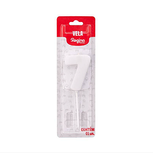 Vela Regina Pick Branca N°7 - Embalagem com 1 UN