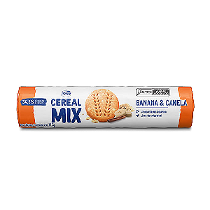 Biscoito Arcor Cereal Mix Sabor Banana e Canela - Embalagem com 135G
