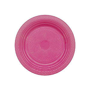 Prato Raso Descartável Forfest Pink 15CM - Embalagem com 10 UN