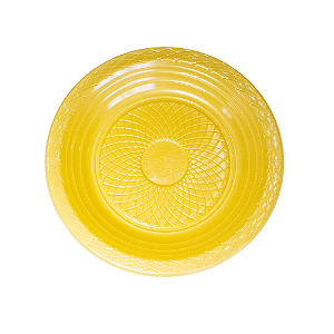 Prato Raso Descartável Forfest Amarelo 15CM - Embalagem com 10 UN