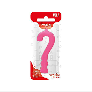 Vela Regina Parabéns Pink Interrogação (?) - Embalagem com 1 UN