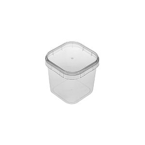 Pote Quadrado Plastilânia Cristal 220ML - Embalagem com 10 UN
