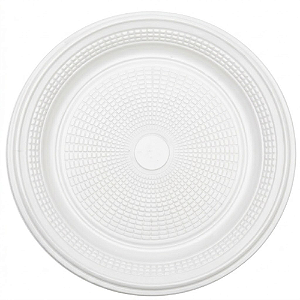Prato Raso Descartável Trik Trik Branco 15CM - Embalagem com 10 UN
