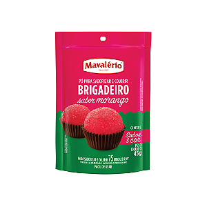 Pó para Saborizar e Colorir Brigadeiro Sabor Morango - Embalagem com 45G